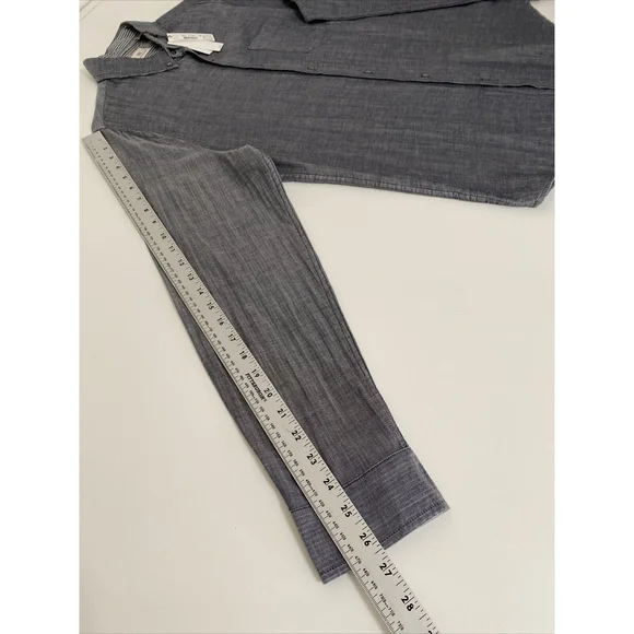 AG Adriano Goldschmied Button Up Shirt Gray Japanese Cotton Mens Large